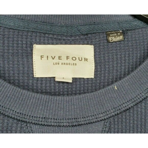 Five Four Los Angeles Blue Embroidered Long Sleeve Pullover – Large Cotton-Poly - Picture 4 of 12